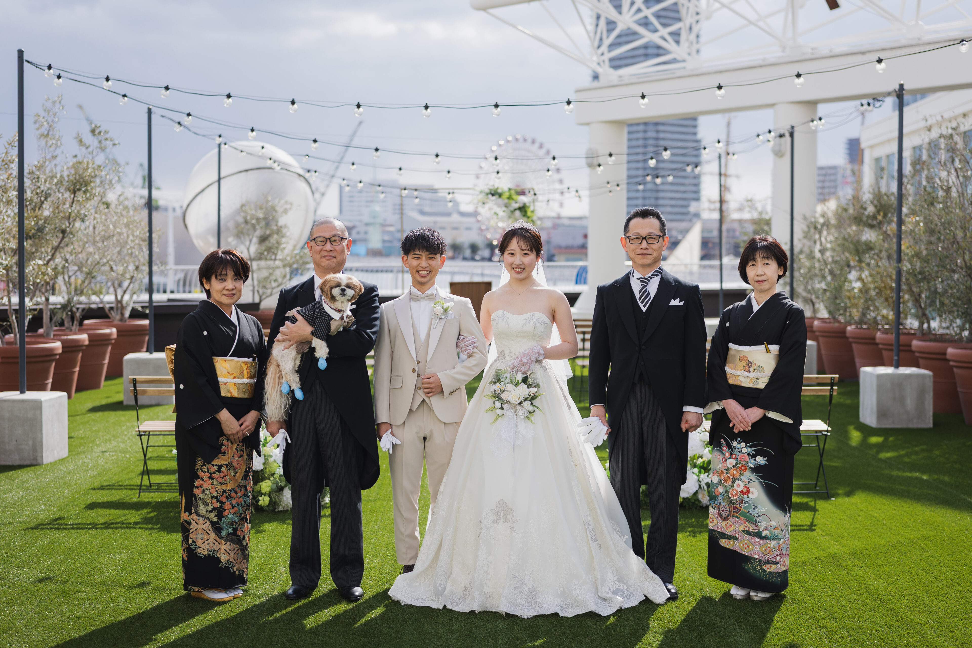 OCEAN PLACEのペット婚 270°神戸港を背景に